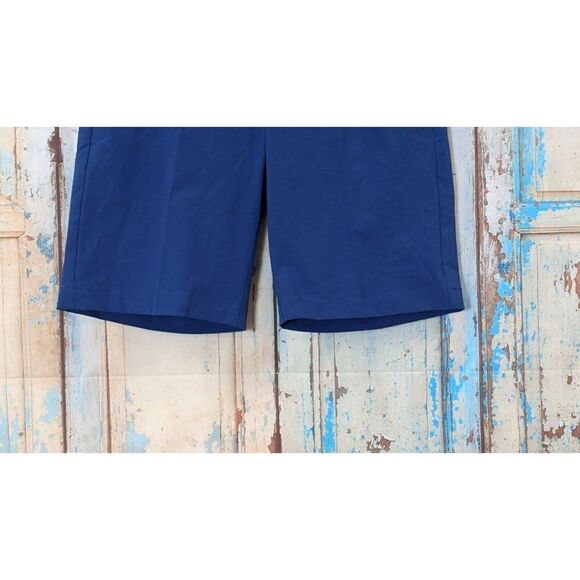 Adidas Mens Size Medium Blue Flat Front Low Rise B Solid Bermuda Shorts DZ0616 - Picture 3 of 8